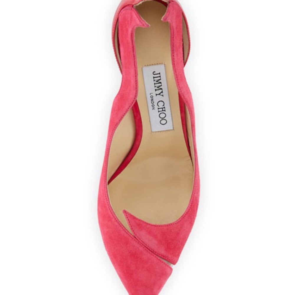 ❗SOLD❗Jimmy Choo Saga Suede Flame Cutout Pump - Picture 3 of 6